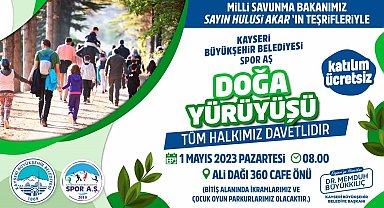 Kayseri Büyükşehir'den Doğa Yürüyüşü