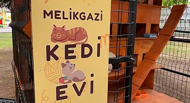 Melikgazi sokaklardaki can dostlar için kedi evleri yaptı