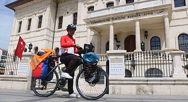 Şehitler için bin 200 kilometre pedal çevirecek