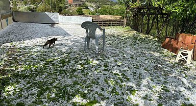 Yozgat'ta dolu yağışı etkili oldu