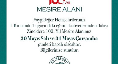 Zincidere Mesire Alanı 2 Gün Kapalı Olacak
