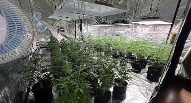 Ataşehir'de uyuşturucu serasına çevrilen eve polis operasyonu