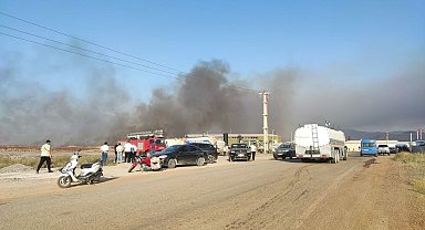 Gaziantep'te tarla yangını Doğalgaz Dağıtım Merkezi'ni tehdit ediyor