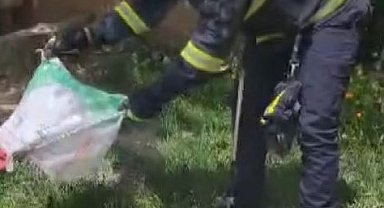 Havalandırma boşluğunda mahsur kaldı, itfaiye ekiplerince kurtarıldı