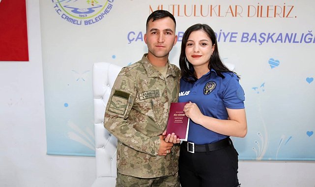 Maçta başlayan asker polis aşkı nikah masasında noktalandı