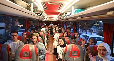 Melikgazi Yeşilaycı gençleri Çanakkale'ye uğurladı