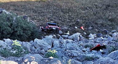 Motosiklet Uçurumdan Yuvarlandı