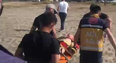 Serinlemek için suya girdi boğulma tehlikesi yaşadı