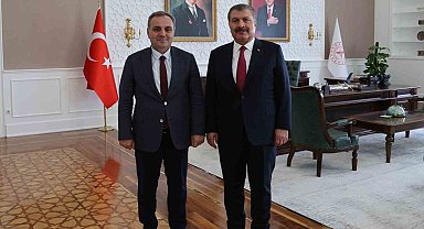 ERÜ Rektörü Prof. Dr. Altun, Sağlık Bakanı Dr. Koca'yı ziyaret etti
