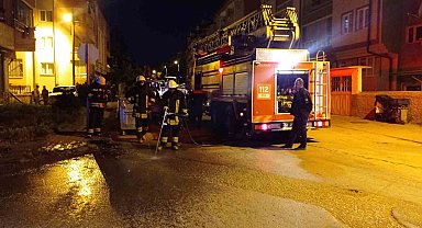 Gürültüyle yanmaya başladı, ekipler alarma geçti