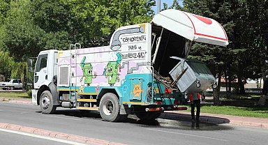 Kayseri'nin ilki Talas'ın rutini: konteyner yıkama
