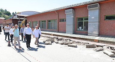 Sivas Devlet Hastanesi'nin çevresi yenileniyor