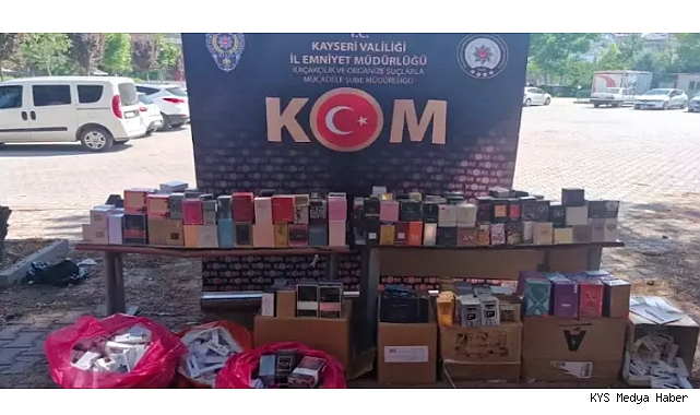 Kayseri’de kaçak parfüm satan 2 kişi yakalandı