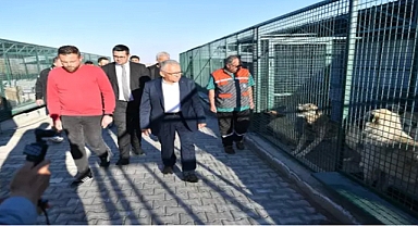 Başkan Büyükkılıç, Sahipsiz Hayvan Bakım ve Rehabilitasyon Merkezi’ni ziyaret etti
