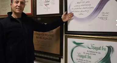 Karaciğer nakli olan Kayserisporlu eski futbolcunun kaligrafi sergisi