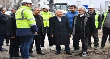 Başkan Büyükkılıç, Kartal Kavşağı alt yapı çalışmalarını inceledi