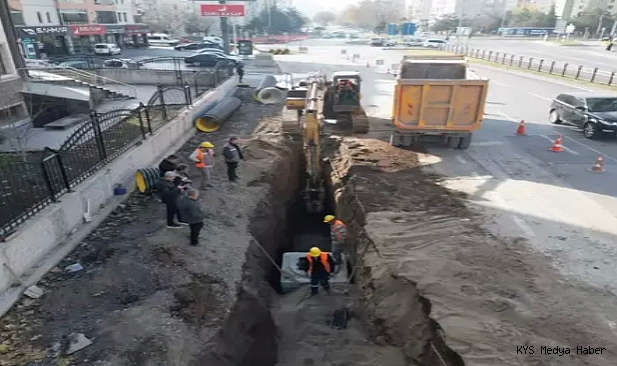 Kartal Kavşağı’nda altyapı güçlendirme çalışması