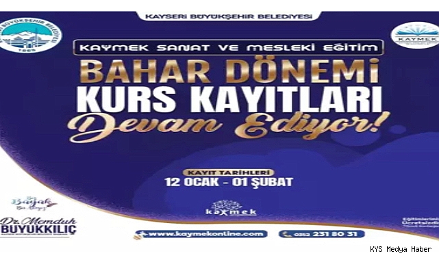 KAYMEK kurs kayıtları sürüyor