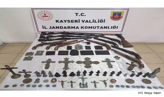 Kayseri'de tarihi eser operasyonu: 1 gözaltı