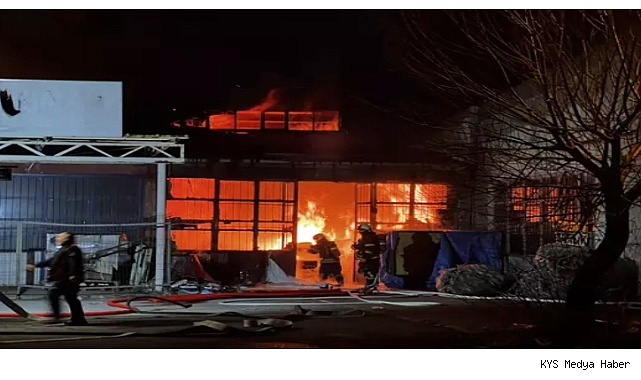 Kayseri’de mobilya atölyesinde yangın