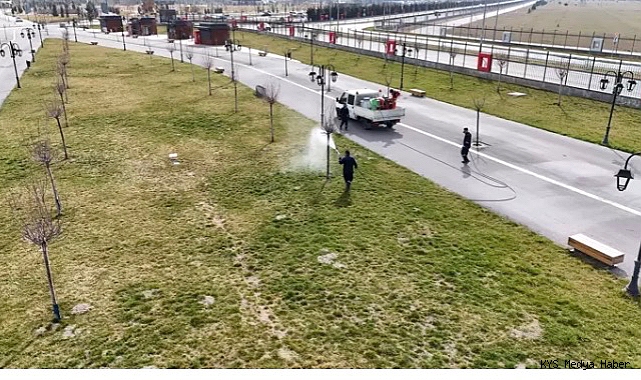 Büyükşehir’den park-bahçe ve mesire alanlarında ilaçlama çalışması yapıldı 